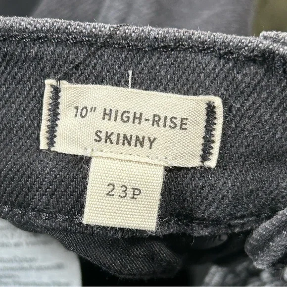 Madewell NWT Womens 10 In High Rise Skinny Jeans Magic Pockets Soft Black Sz 23P - Picture 14 of 15